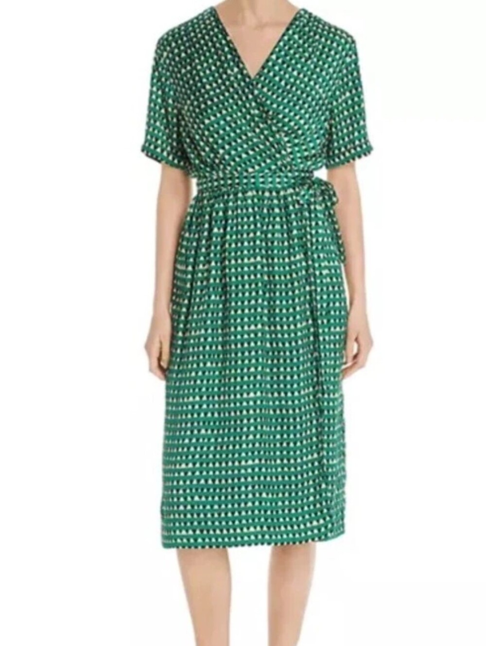 SCOTCH & SODA MAISON SCOTCH MIDI SATIN WRAP OVER PRINTED DRESS Size L - Picture 3 of 13